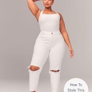 Abercrombie curve love “the mom” high rise jean